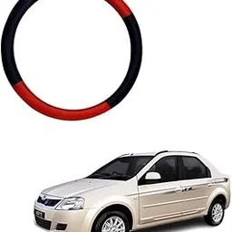 Car Steering Wheel Cover Red/Black Colour Suitable for Mahindra Varito 2010 to 2018 image 1