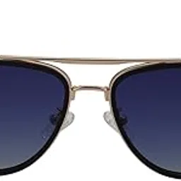 carlton london Unisex Premium Rose Gold & Black Toned Blue UV with Polarised Lens Aviator Sunglass-picture-27