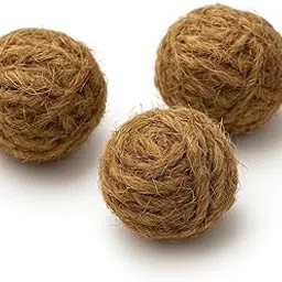Coconut Husk Pet Chew Ball Organic Dental Care Strengthens Gums & Cleans Teeth Dog & Cat Chew image 1
