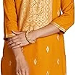 amazon brand - myx Women's Rayon Regular Fit Casual Kurta-picture-49