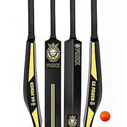 PLEXX Plastic Premium Cricket Bat with Wind Ball for Men's & Adult, Advance Play All Tennis Ball, Gully Cricket, Tournament Match (Set of 2) (Black Grip Bat with Wind Ball)-picture-26