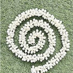 SPHINX Artificial Jasmine Buds (mogra phool) Garlands for Festive Pooja Wedding Housewarming Diwali Decorations Navratri Events Home Table Bedroom Pooja Room(2.5 ft, 1)-picture-11