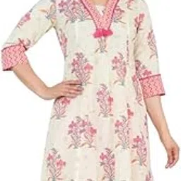 aramya Kantha Cotton Black Flared Paisley Print Office or Casual Wear Kurta for Women-picture-10