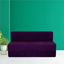 Pumpum 2 Seater Sofa Cum Bed – Convertible Folding Sleeper Couch, Space-Saving Design, Ideal for Living Room, Guest Room, or Small Apartments,Purple-picture-11