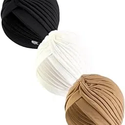 tksa style Men & Women, Boys and Girls Stretch Polyester Pagri Headwear Hair Wrap Turban Hat Chemo Beanie Cap Head Scarf Hijab Silky Turban Hats-picture-29