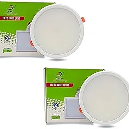 D'Mak 22 Watt Round LED PC Panel Light for POP & False Ceiling - Natural White (Pack of 2)-picture-15