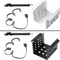 STYLEHEAVEN 4-Bay 2.5 inch to 3.5 inch SSD HDD Hard Drive Caddy Black Bracket-image-25