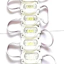 Steko 10 Pieces (Multicolor) DC 12 Volt 1.5 Watt RGB 3 LED Half Tyre Shape Waterproof LED Module Light Lamp Bulb Multipurpose Use for Home, Temple, Bike, Car Decoration image 1