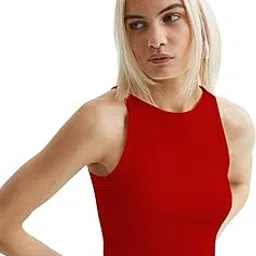 toochki Women's Spandex Solid Sleeveless Regular Crop top image 1