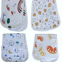 Burp Cloth for Baby/Toddlers || Cotton Baby Burp Towels || Soft Newborn Spit Up Cloth ||Multipurpose Feeding and Wiping Cloths| Multicolor-image-95