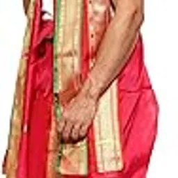 rameshwaram fabrics Men's Silk Dhoti with Stole (Readymade_ready_to_wear_dhoti_pant_with_pocket_silk)-picture-39