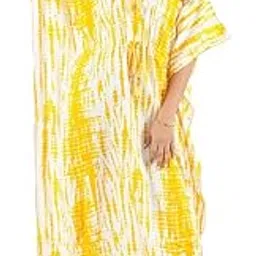 gutthi Cotton Kaftan Maxi Dress/Nighty/Nightdress for Ladies/Girls/Women | Feeding Maternity Nightwear | Free Size-picture-19