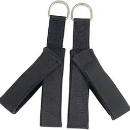 MERISHOPP 2Pcs Pilates Straps D Ring Core Flexible Fitness Straps for Women Adults Gym Black-picture-28