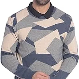 crimsoune club Men's Beige Printed Sweater-picture-33