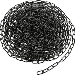 MUXHEL 1/8'' x 50Ft Black Chain for Hanging, Heavy Duty Black Chain Links, Metal Decorative Chain for Light Fixture, Chandelier, Lamp, Clothes, Pet-picture-11