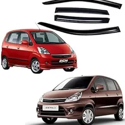 Car Unbreakable Door Visor/Wind Deflector Suitable for Maruti Zen Estilo (2006 to 2014) Type-1 & 2 (Set of 4 Pcs)-picture-38