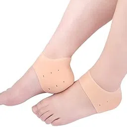 Drumstone (𝗦𝗽𝗲𝗰𝗶𝗮𝗹 𝟭𝟬 𝗬𝗲𝗮𝗿𝘀 𝗪𝗮𝗿𝗿𝗮𝗻𝘁𝘆) Anti-Crack Silicone Foot Protectors for Heel Pain Relief - Moisturizing Heel Pads for Dry, Cracked Feet - Washable and Reusable Socks for Men and Women - 1 Pair-image-39