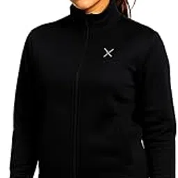 Premium Women's Athletic Full-Zip Track Jacket, Black, Premium Outdoor and Workout Training Wear for Gym, Cycling, Sports-picture-38