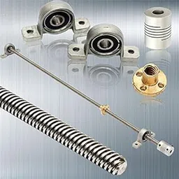 REES52 T8 Lead screw 100mm 8mm + brass copper nut + KP08 bearing Bracket +5 * 25 * 8MM Flexible Coupling for 3D printer image 1