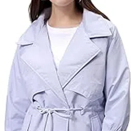 freehand by The Indian Garage Co Women Regular Fit Solid Trench Coat-picture-17