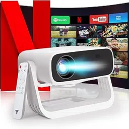 Wielio Android 11 Smart Projector - Built-in Netflix/YouTube Applications, 350 ANSI 4K Support WiFi Screen Mirroring, Bluetooth 2‑Way, Keystone 4‑Point, 120° PTZ-picture-30