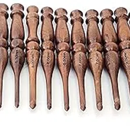 Wooden Crochet Hook - Ergonomic Handle Crochet Hooks Knit Craft Knitting Needle - Handcrafted 7’’ Wooden Crochet Hook - Knitting Needle Set of 13 - Wooden Crochet Needle/Best Gift! (3 mm to 12 mm)-picture-40