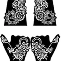 Akkad Heena Mehndi Sticker for Hands and Feet - Henna Design Stickers for Women, Girls, Temporary Tattoo Mehendi Stencils for Festivals, Weddings, Parties - DIY Reusable Mehndi Art -Design-14-picture-12