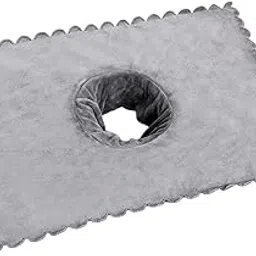 HEAVENGLOW Massage Table Sheet Covers with Face Breath Hole Skin Care for Massage Bed Light Gray | Massage-picture-30