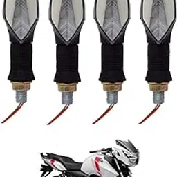 BIKEBLOOM Side, Rear, Front Neon Indicator Light for Universal For Bike, TVS Apache 4V 160/200 (BS6), Apache RTR 150, Universal For Bike, Apache RTR 180 (Yellow, Blue) (Pack of 4)-image-42