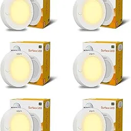 wipro 3w Surface Cabinet Striker, Warmwhite(Pack of 6)-picture-16