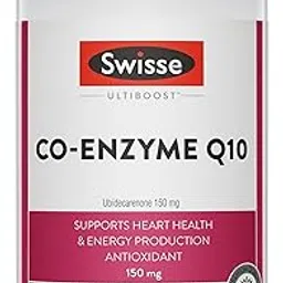 Swisse Coenzyme Q10, 150mg CoQ10 Supplement - Highest Strength CoQ10 In Single Capsule (Manufactured In Australia) High Absorption for Heart & Energy Metabolism - 50 Tablets-image-45
