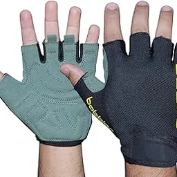 BABBLER Salvo PU/Suede Weightlifting Gym Gloves for Men & Women-picture-13