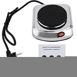 Hot Plate Coffee Heater, 6.1 * 5.3 * 2.4 in Cold Rolled Steel Sheet Non-Stick Coating Electric Mini Stove, EU Plug 220-240v for Office Restaurant Kitchen-picture-28