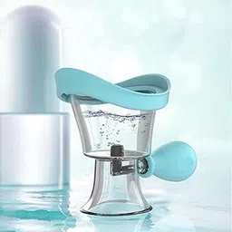 Yarax SQUEEZE RINSING EYE CUP, Eye Wash Cup For Tired Eyes, Silicone Manual Air Pressure Eye Cleaning Cup for Eye Rinse, Reduce Dust and Cosmetic Irritation (Blue) (Blue)-picture-29