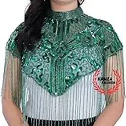 Women's New Flowers Style Capes Poncho With Light Beads-picture-32