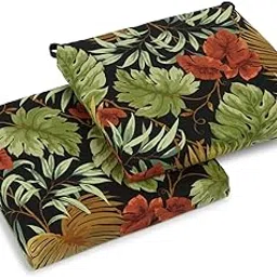 Blazing Needles Outdoor Chair Cushion, 20" x 19", Tropique Raven 2 Count-picture-24