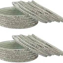 Elegant Crystal Studded Bangles Set for Women Traditional Chudi Bangle Festive Jewelry-picture-38
