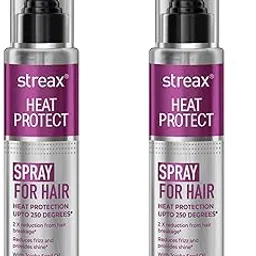 Streax Heat Protect Spray for Hair -100 Ml, Hair Styling Spray for Women & Men | Heat Protection Upto 250°C & 2X Less Hair Breakage Pack of 2-image-1