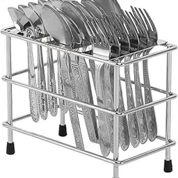 Aontan Enterprise Stainless Steel Spoon Stand Holder Cutlery Rack For Kitchen & Dinning Table Cutlery Set (Pack Of 1 Without Spoon, Tiered Shelf) - Free Standing-picture-19