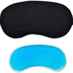 NEEV ENTERPRISE (PACK OF 3) Eye Mask For Sleeping Men Women With Cooling Gel For Night Deep Sleep, Dark Circles, Puffy Eye's, Dry Eyes And Eye Fatigue (3 PC BLACK COLOUR)-picture-39
