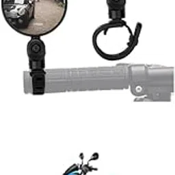 Lovmoto Round Bike Mirrors,Bicycle Cycling Rear View Mirrors with Wide Angle Convex Mirror 360 Rotatable Bike Mirrors Handlebar Rearview Mirror for Road Mountain Bike Comfortable With Pass-ion Pr-o tr-picture-58