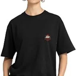 redyez Women’s Oversized Christmas T-Shirt | 100% Cotton Bio-Wash Tee | Merry Christmas Graphic Print | Soft & Comfortable Casual Wear Top for Women & Girls-picture-29