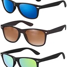 younky Unisex UV400 Protection| Combo Offer Pack of 3 Stylish Black Shade| Rectangular Sunglasses for Men and Women with Box| #3-942-picture-35