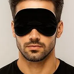 Premium Sleep Mask, Soft Black Eye Cover for Travel and Rest, Comfortable Contoured Design-picture-47