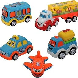 JVM Unbreakable Pull Back Friction Power Car Set for Kids - Set of 5. image 1