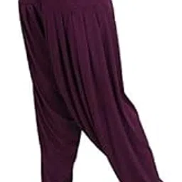 Women Solid Shade Viscose Blend Stylish Single Reguar Patiala Pants Harem Pants Dark Maroon-image-47