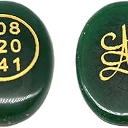 Shivam Agate Crystal Stone Money Switch Word & Zibu Symbol for Prosperity and to Attract Money & Luck Natural Cabochon Oval ShapeGemstone for Reiki Healing Natural Stone-image-1