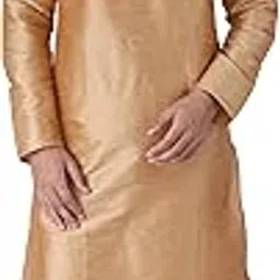 huzur Men's Silk Solid Straight Long Kurta Pyjama Set| Ethnic Wear-picture-43