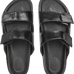 Men's Double-Strap Slide Sandals – Stylish Leather Slippers for Men | Adjustable Chappal for Men | Formal and Casual Men’s Footwear | Office Slippers for Men-image-44
