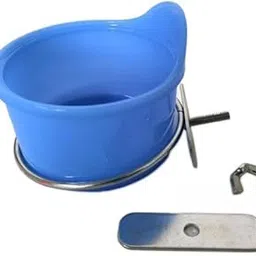 THE STYLE SUTRA 3xBird Feeder Bowl Food Water Cage Bowls Parrot Feeding Dish Cups for Lovebird Blue-image-44
